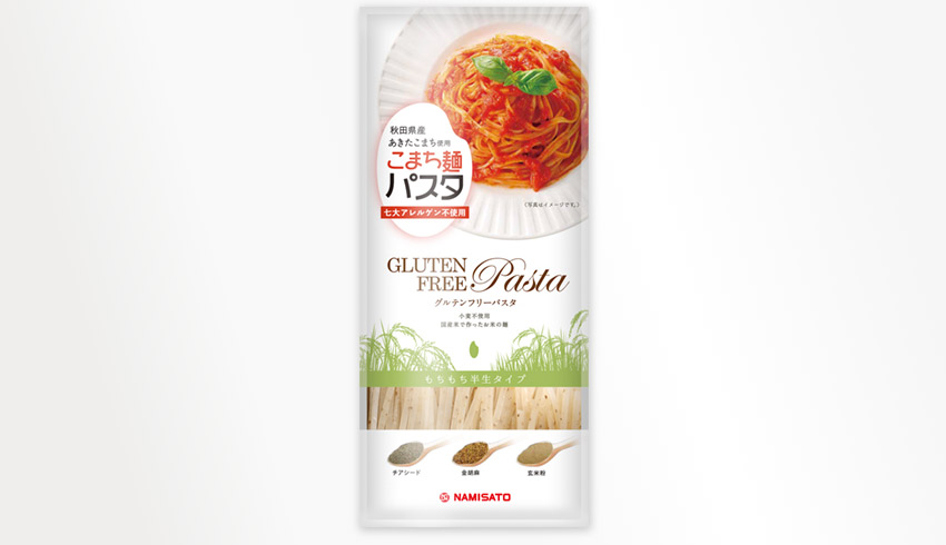 こまち麺 パスタ 250g | 株式会社 波里 | Namisato | 米粉・もち粉・上新粉・胡麻・きな粉の製造販売 | FOOD ACTION  NIPPON 推進パートナー